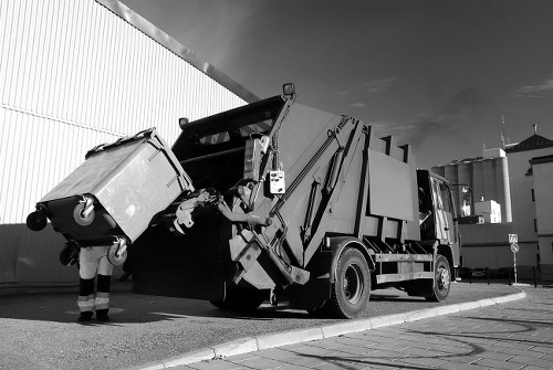 Professional team conducting office clearance in a Farnborough workspace